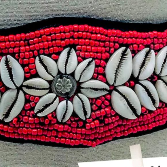 Vintage Afghan Beaded Shell Belt: Tribal Belly Dance Jewelry main image 8